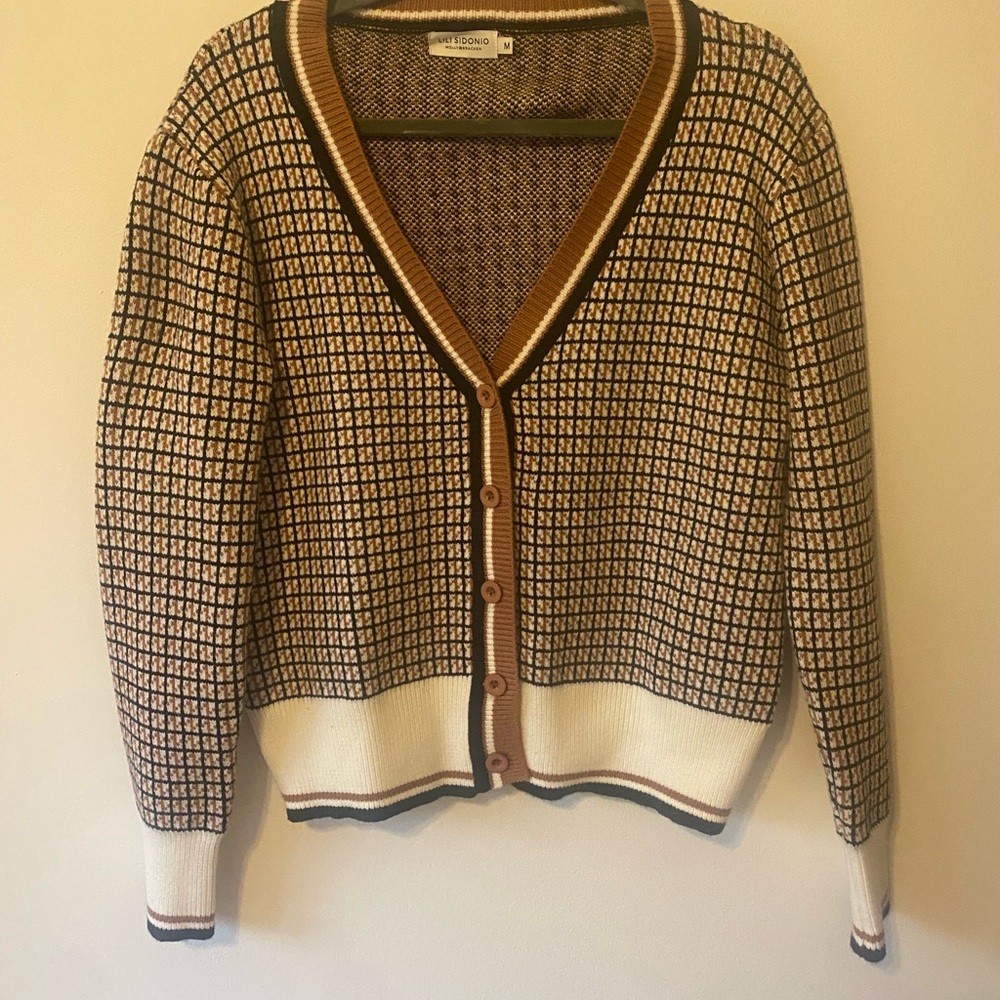 Molly Bracken Brown and Cream Knit Sweater